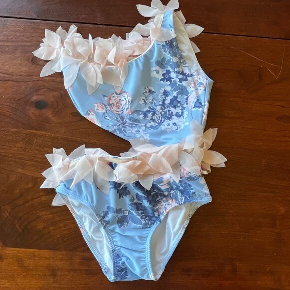 Cheeky Plum Girls Petal‎ Swimsuit - Sz. 4T - Picture 1 of 4